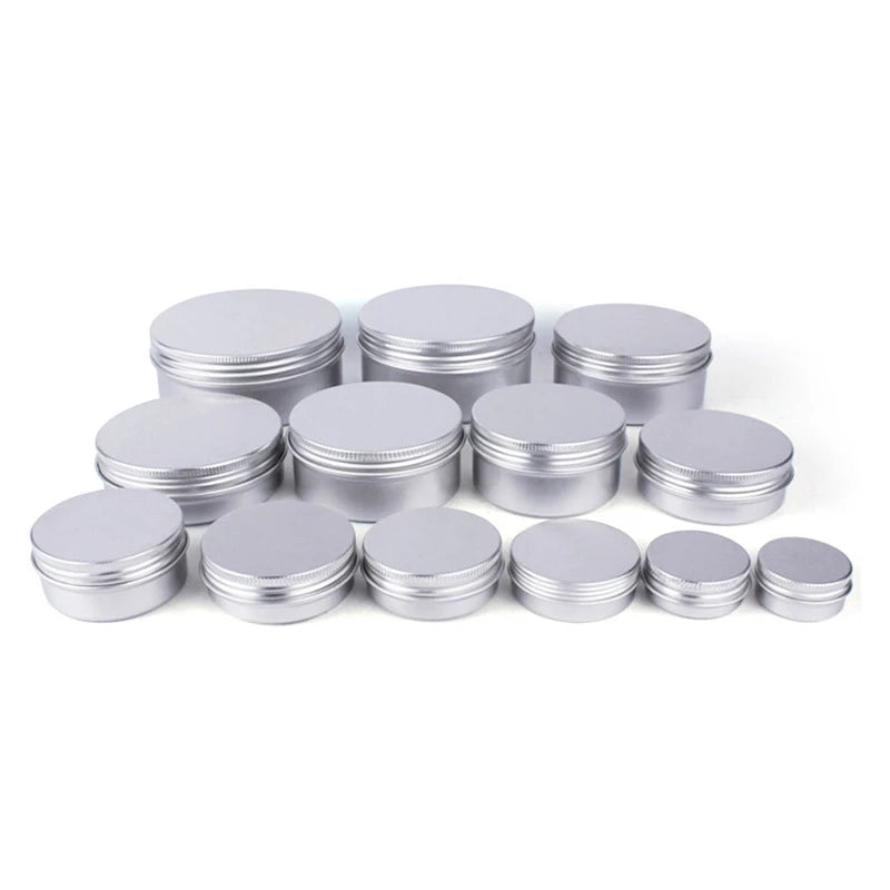 Empty Aluminum Tins with Screw Lids — Salve, Balm & Cosmetic Containers