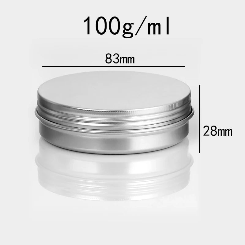 Empty Aluminum Tins with Screw Lids — Salve, Balm & Cosmetic Containers
