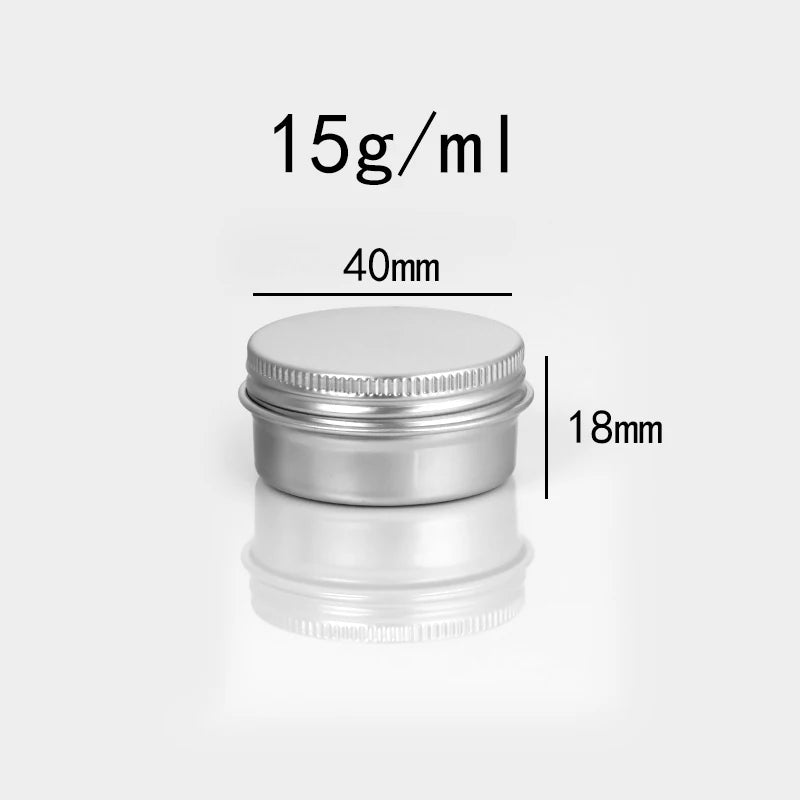 Empty Aluminum Tins with Screw Lids — Salve, Balm & Cosmetic Containers