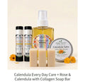Calendula Every Day Care set - lip balm, oil, salve and soap bars