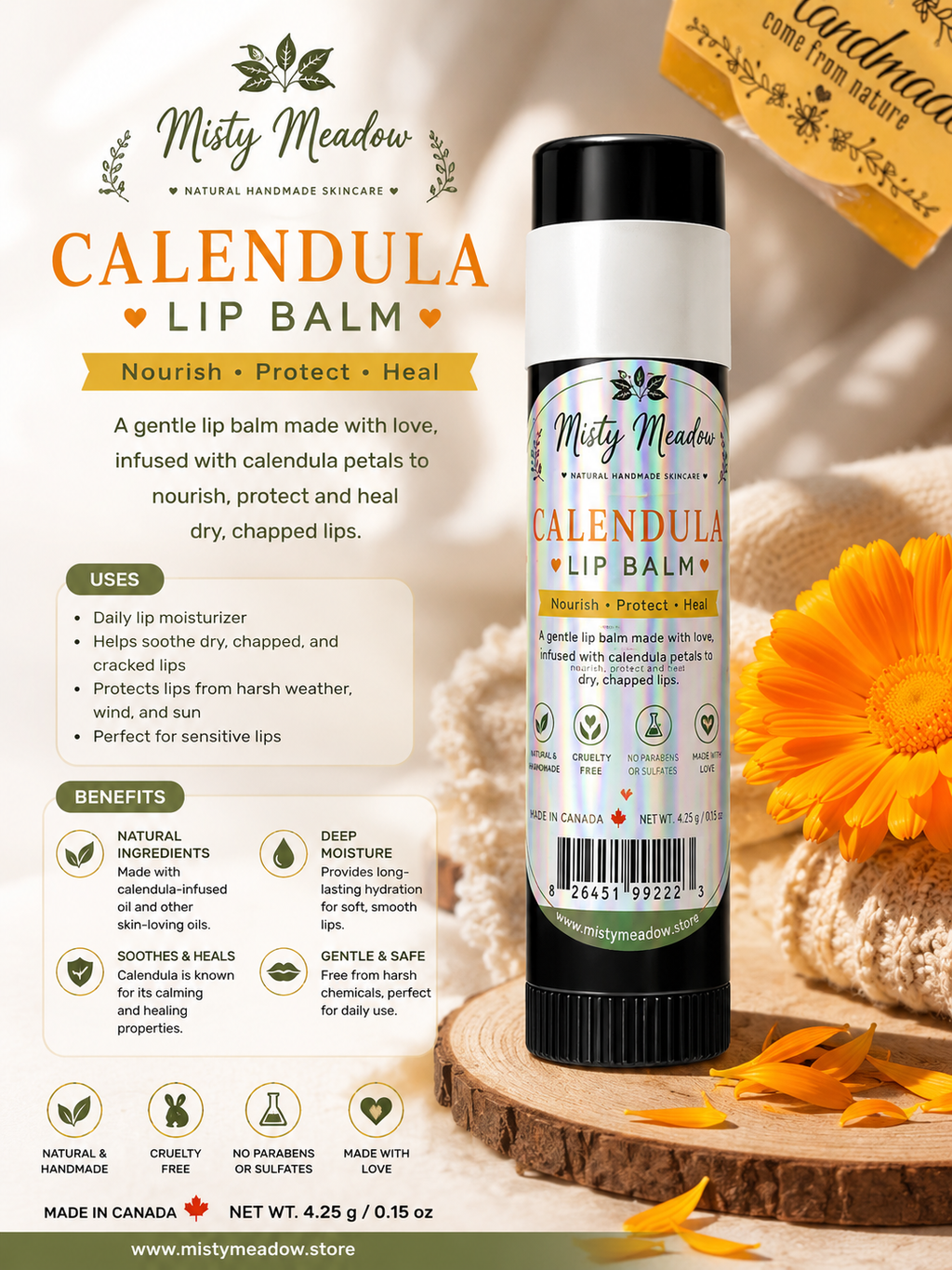 Calendula Lip Balm (2 pcs)