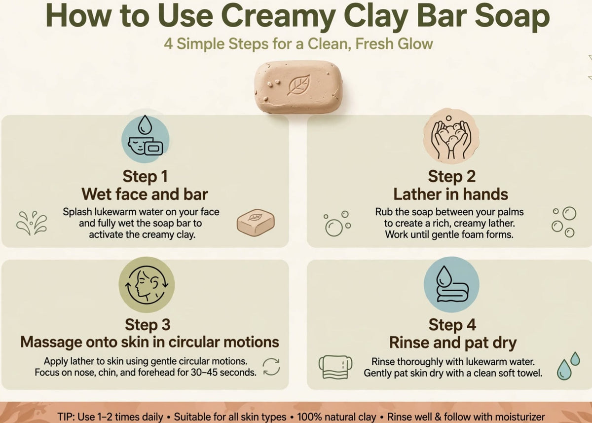 Creamy Clay Bar Soap | Acne Bar Soap