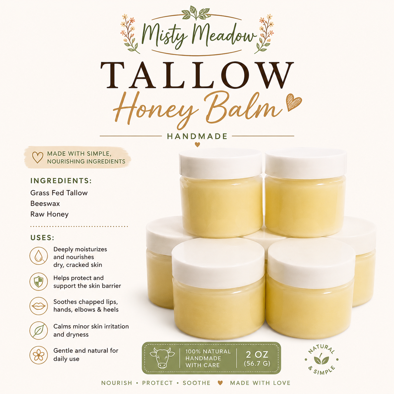 Tallow Honey Balm