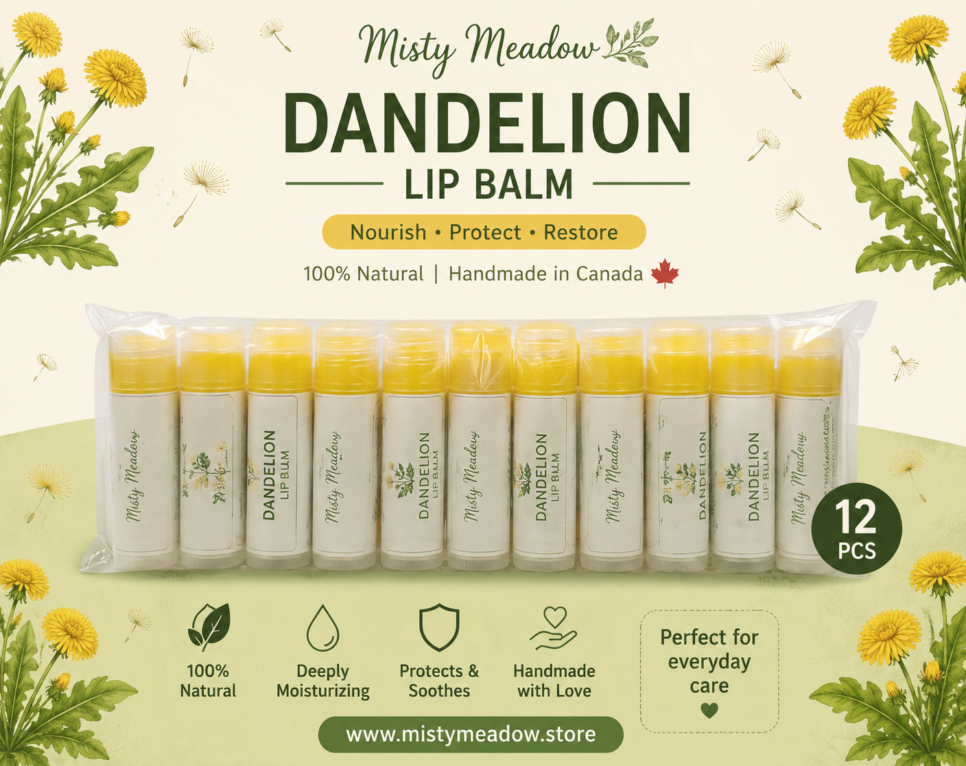 Dandelion Lip Balm (2 pcs)