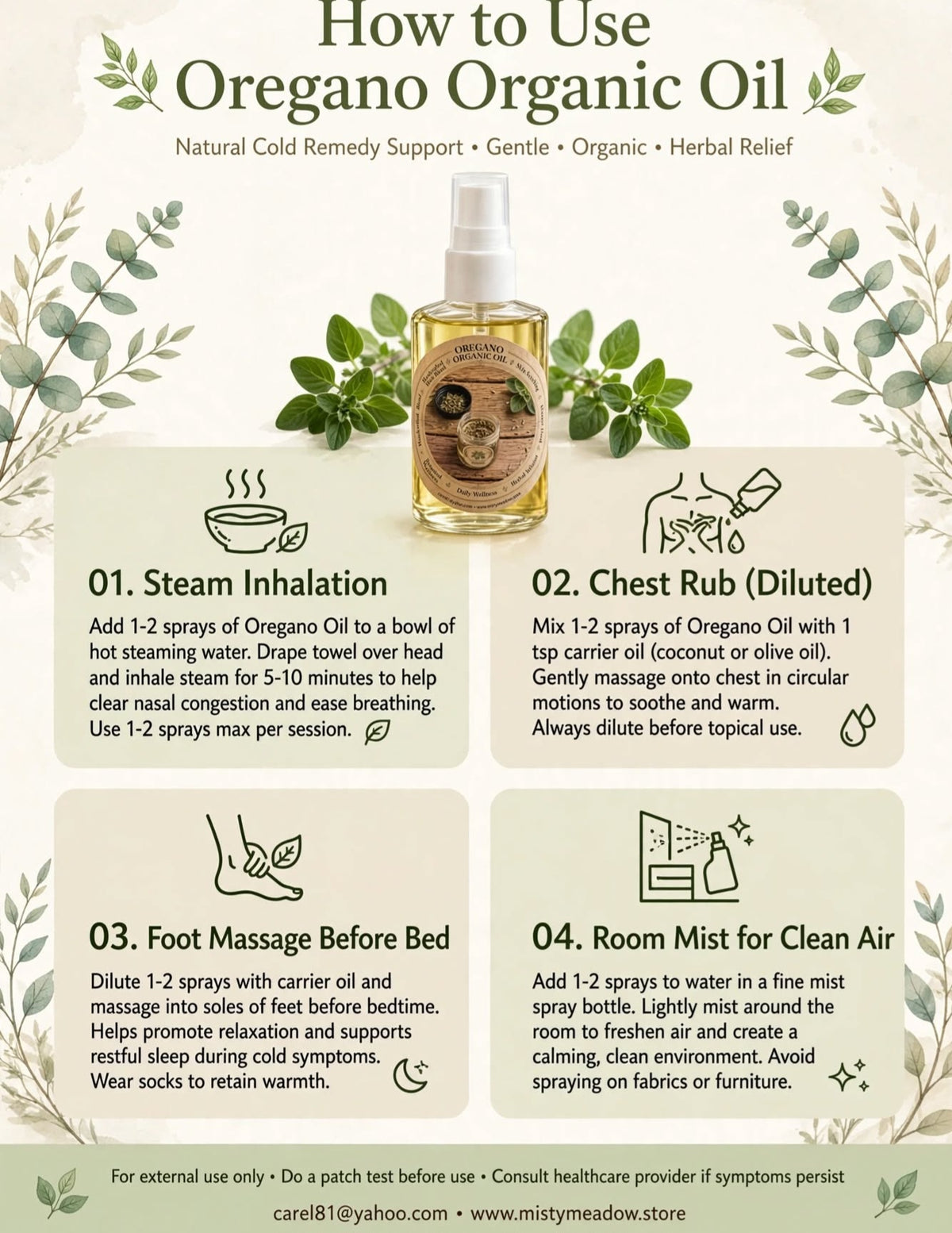 Oregano Organic Oil – Natural Cold Remedy Support