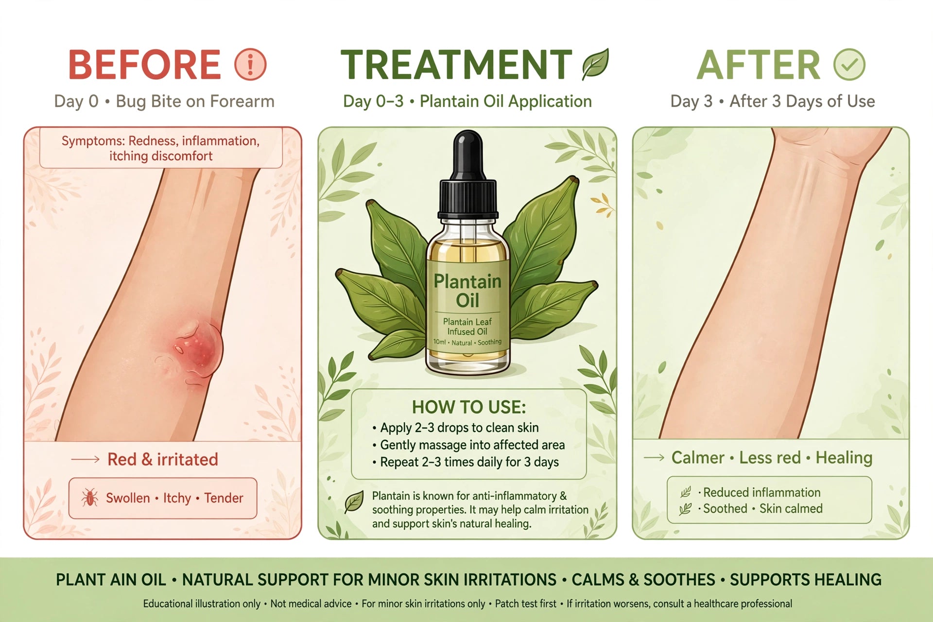 Plantain Herbal Skin Soothing Oil