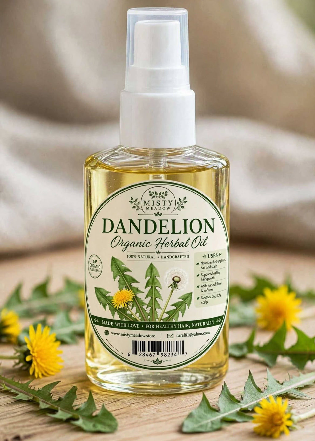 Dandelion infused oil