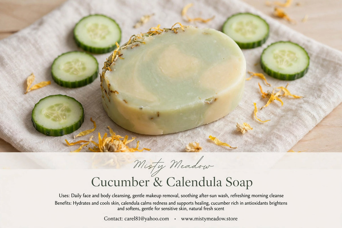 Cucumber & Calendula Soap Bar (2 pcs)